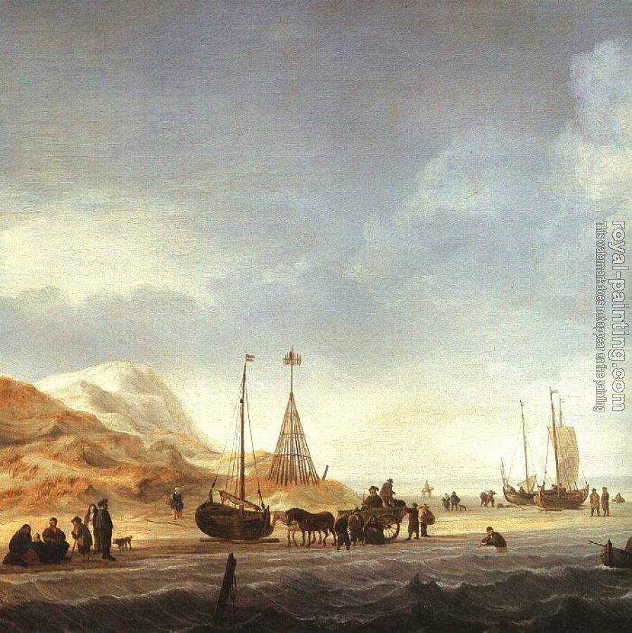 Willem Van De Velde The Younger : Beach Scene